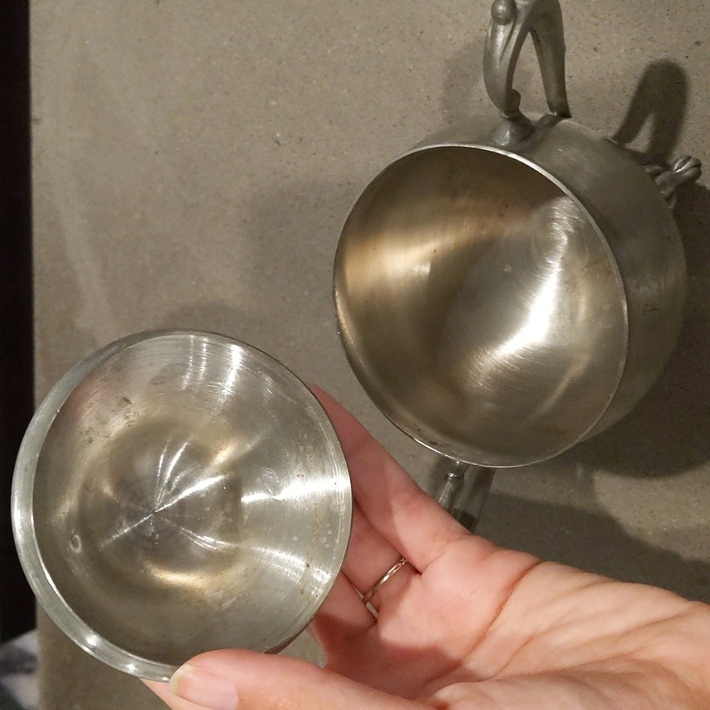 Genuine pewter schohaus Bolivia sugar bowl - Picture 4 of 5